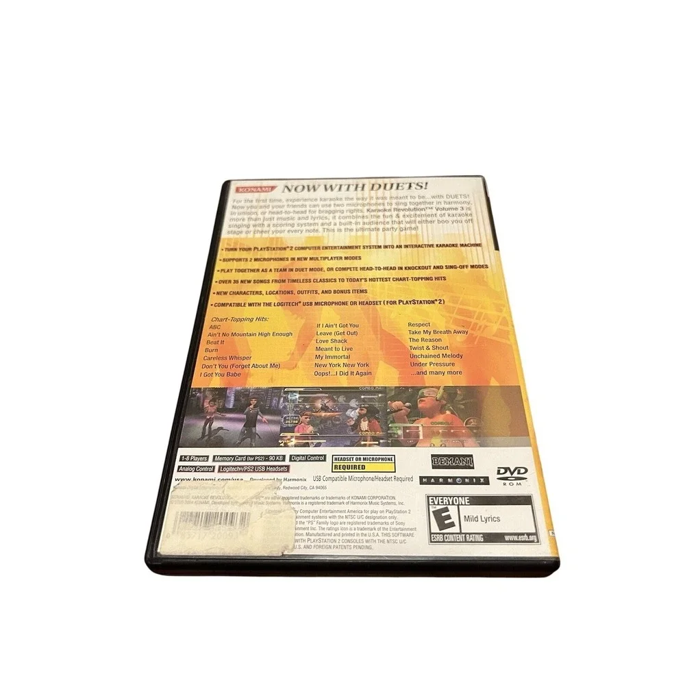 Karaoke Revolution Volume 3 Sony PlayStation‎ 2 PS2 Konami SLUS-21089 2004 Game